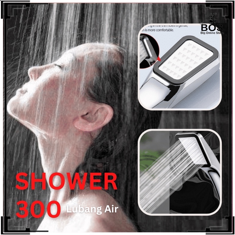 BOS-KEPALA SHOWER MANDI 300 LUBANG TEKANAN TINGGI / PANCURAN AERATOR HEAD FILTER SELANG