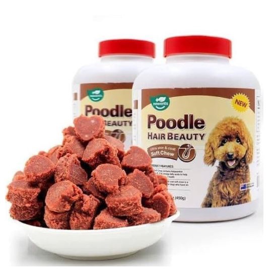 Vegebrand Poodle Hair Beauty 450GR Soft Chew Vitamin Bulu Kulit Anjing