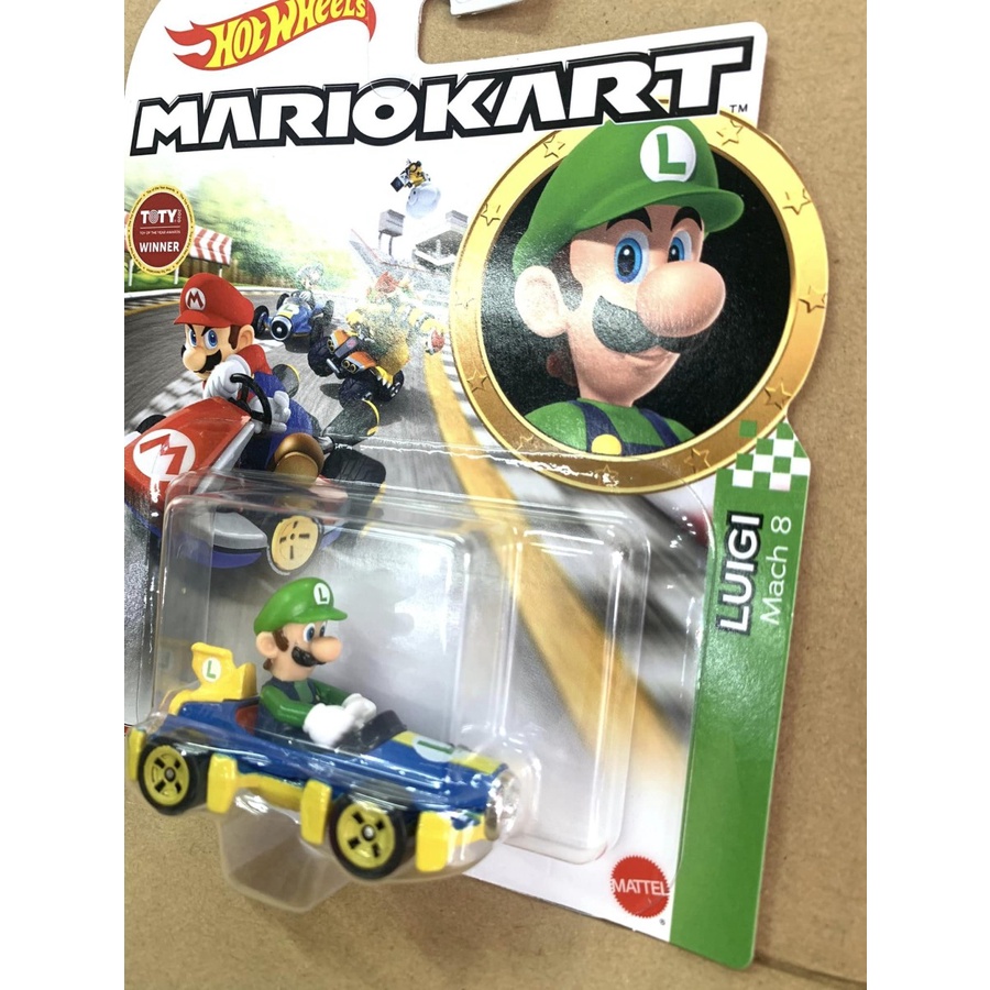 Hotwheels Mario Kart Luigi Mach 8