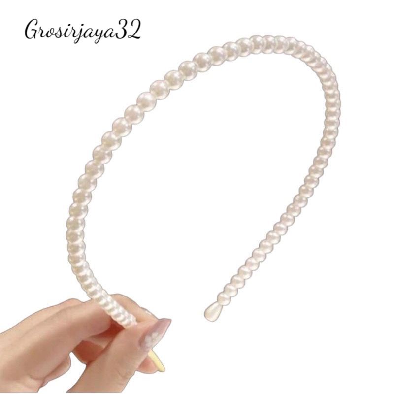 Bando Wanita VIVI Gaya Korea Aksen Mutiara Fashion Aksesoris Rambut Untuk Wanita Lokal