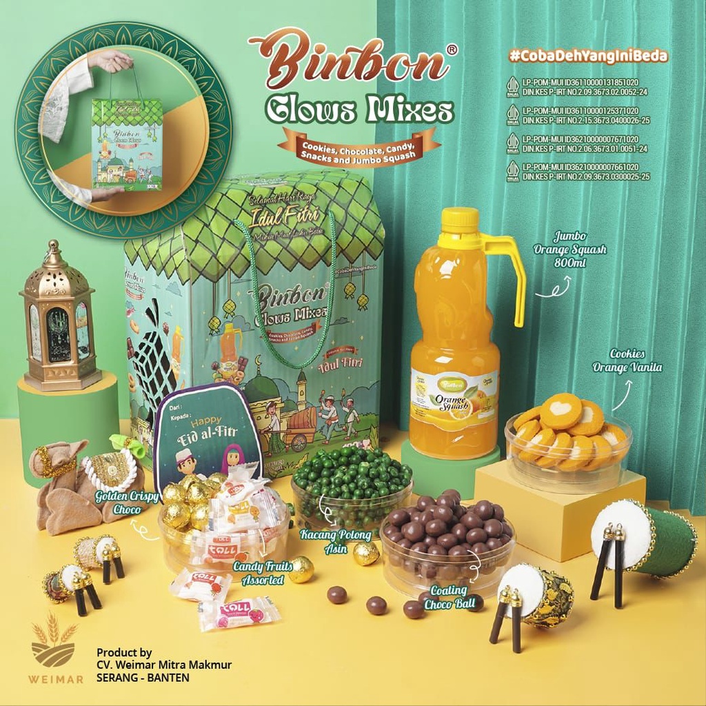 

[ BINBON ] PAKET KUE KERING LEBARAN BINBON GLOWS MIX‼️