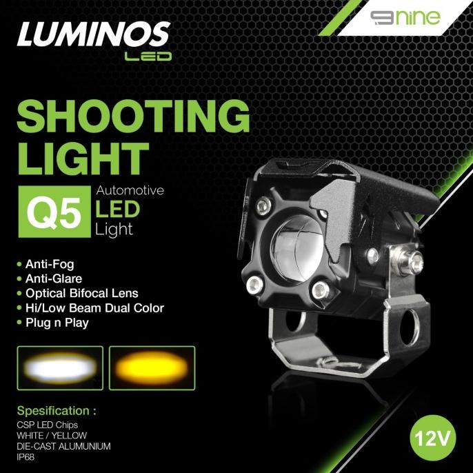 LAMPU LED TEMBAK SOROT LASER 2 WARNA  LUMINOS Q5