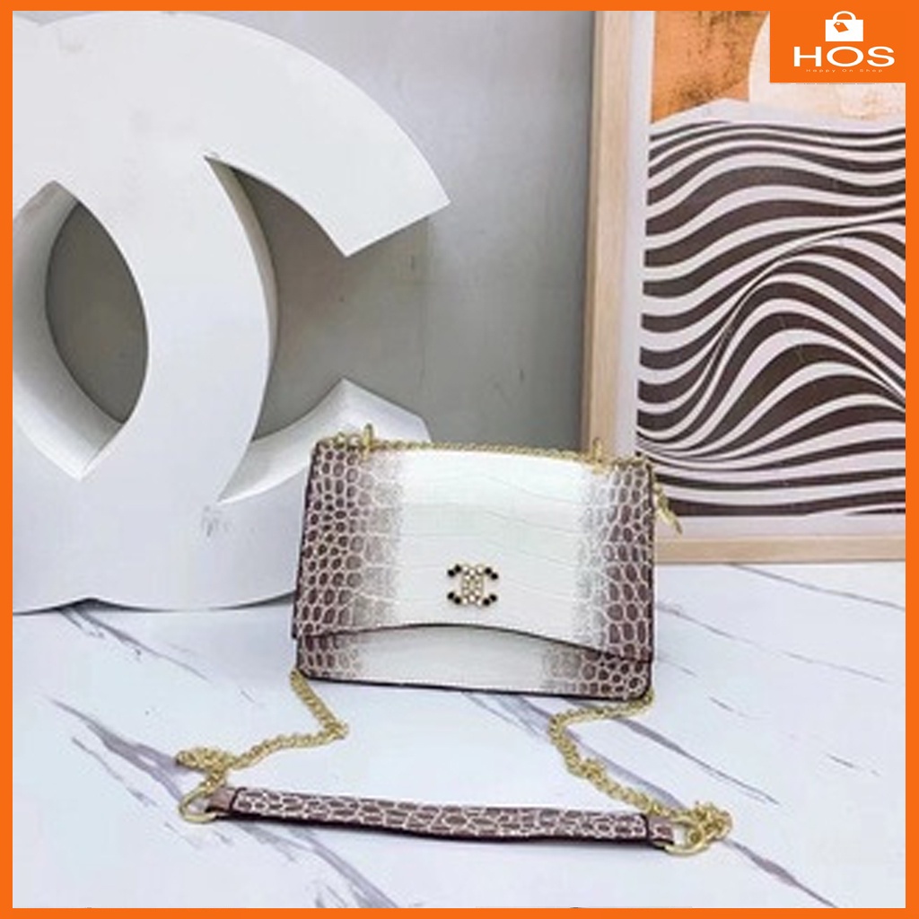 happyonshop- Tas Selempang  croco wanita seri 7025 tas import wanita