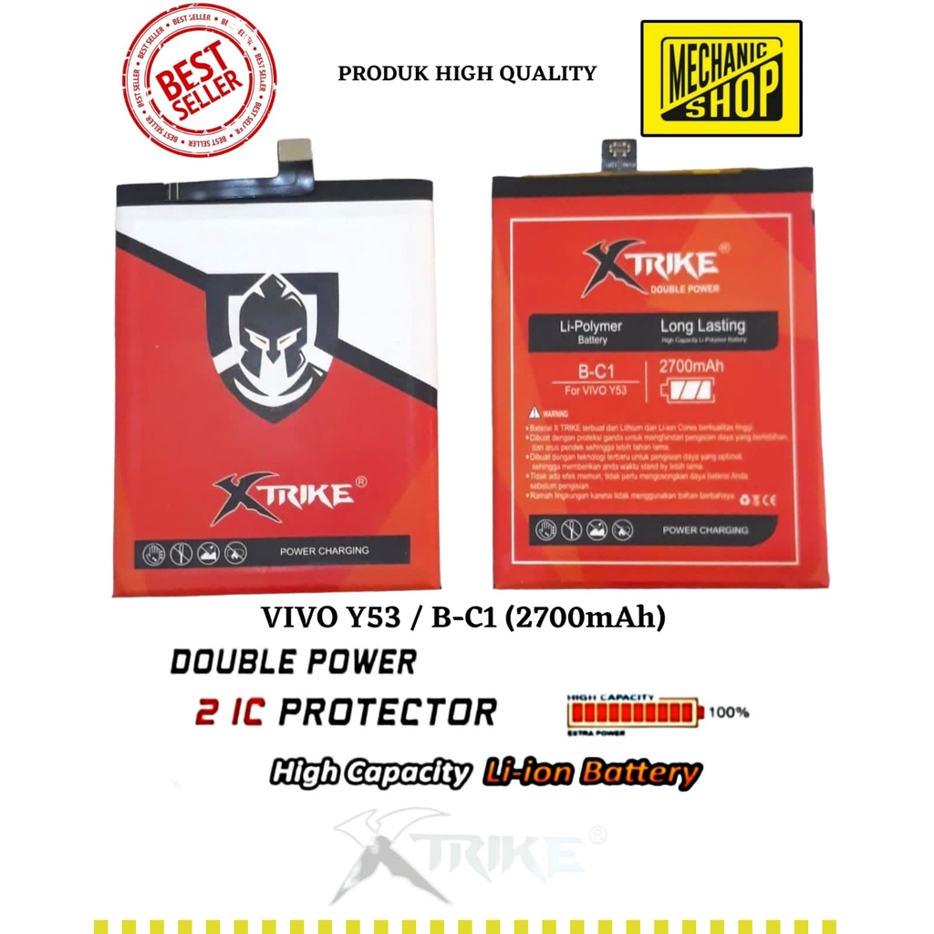 BATERAI XTRIKE VIVO Y53 (B-C1) DOUBLE POWER