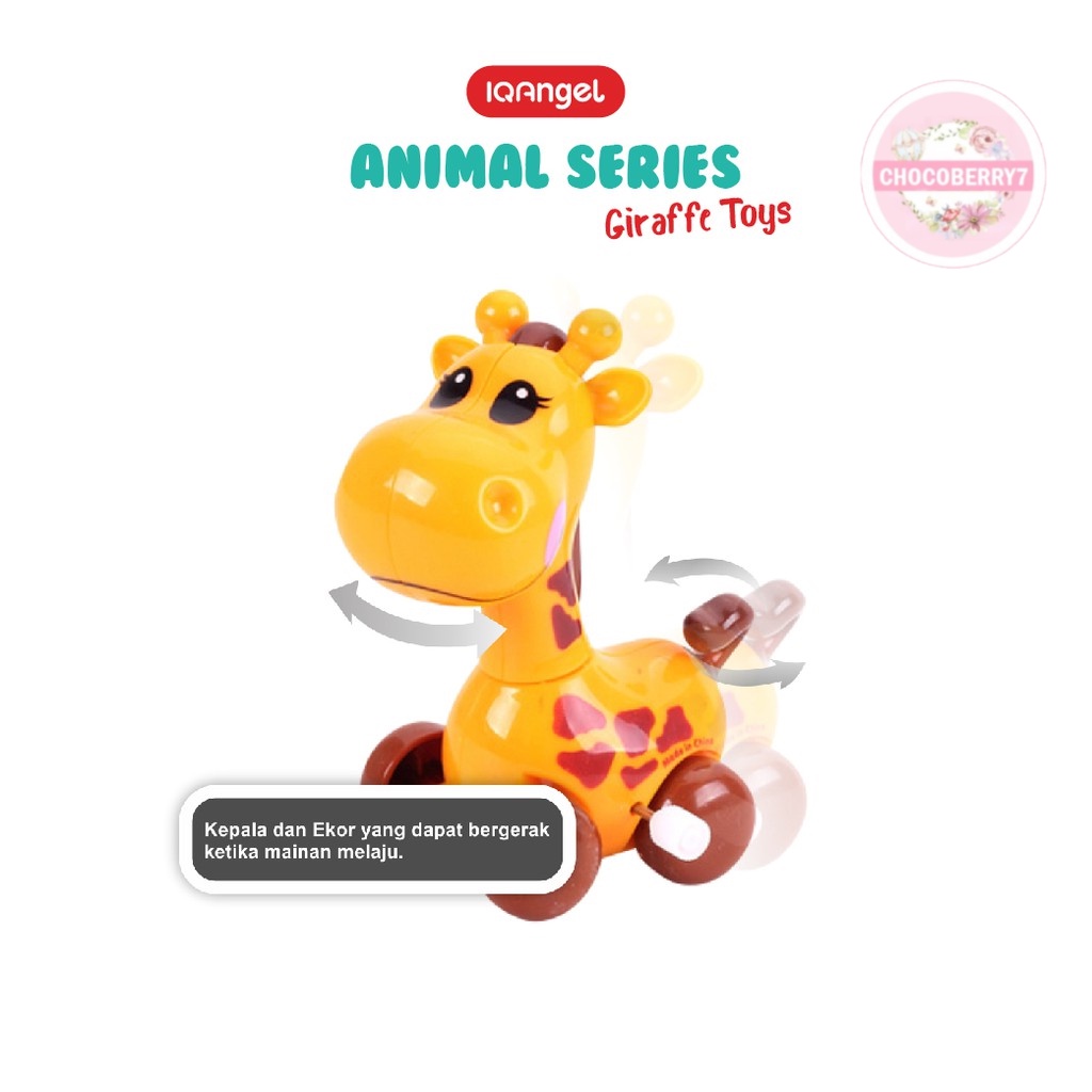 IQAngel Giraffe Toys IQ632 / Mainan Bayi Edukatif / Mainan Motorik Anak Jerapah / Mainan Putar Bayi