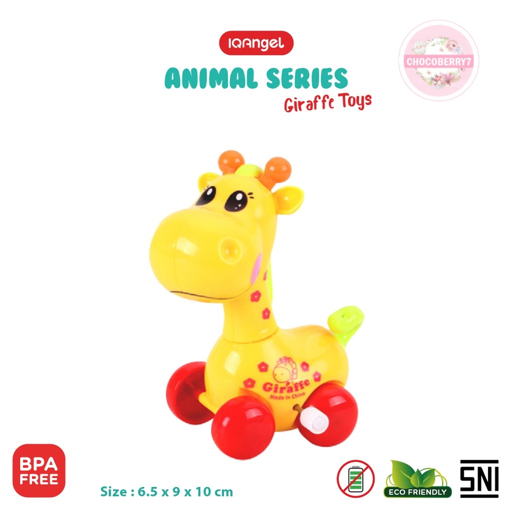 IQAngel Giraffe Toys IQ632 / Mainan Bayi Edukatif / Mainan Motorik Anak Jerapah / Mainan Putar Bayi