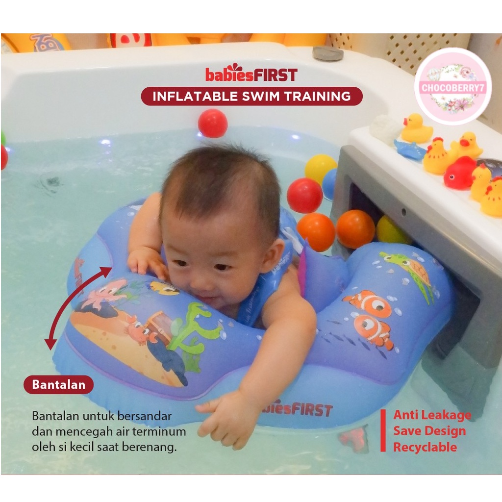 [FREE POMPA] babiesFIRST Inflatable Baby Swim Training BF302 / Pelampung Bayi Swimming / Pelampung Renang Bayi / Ban Renang Bayi KSM