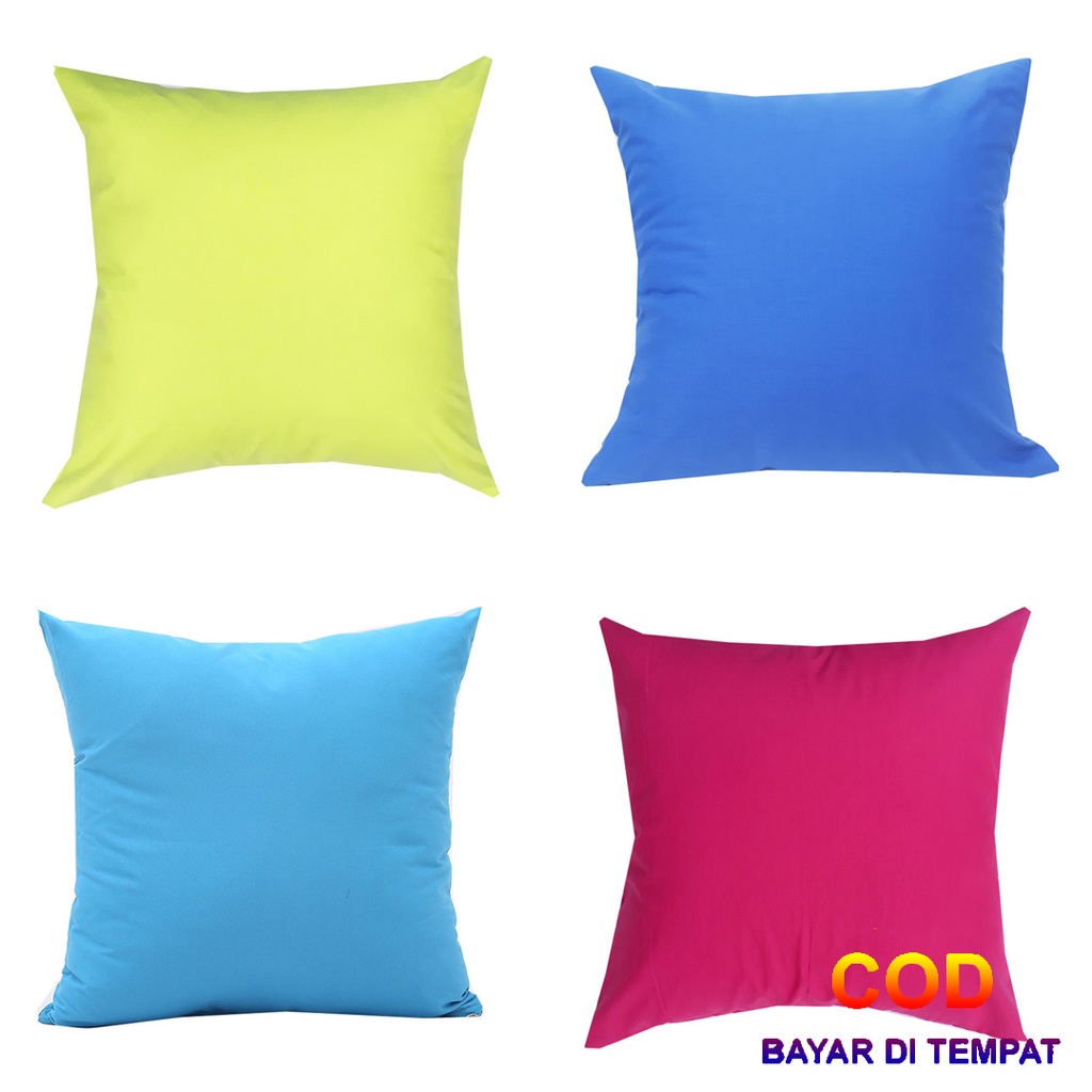 ✅COD Sarung Bantal Kursi Sofa 40x40 Kain Katun Polos Aneka Warna Dekorasi Hiasan Sofabed Ruang Tamu Perlengkapan Home Decor Interior Rumah Minimalis Modern Mewah