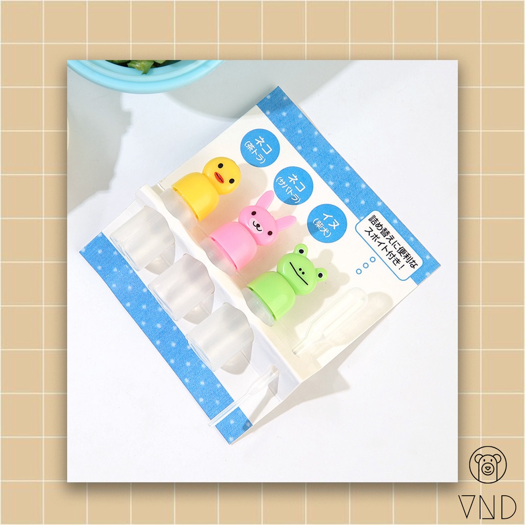 Duck Frog Rabbit Bottle Sauce/ Botol Saus Mini Bebek Katak dan Kelinci/ Hiasan Bento