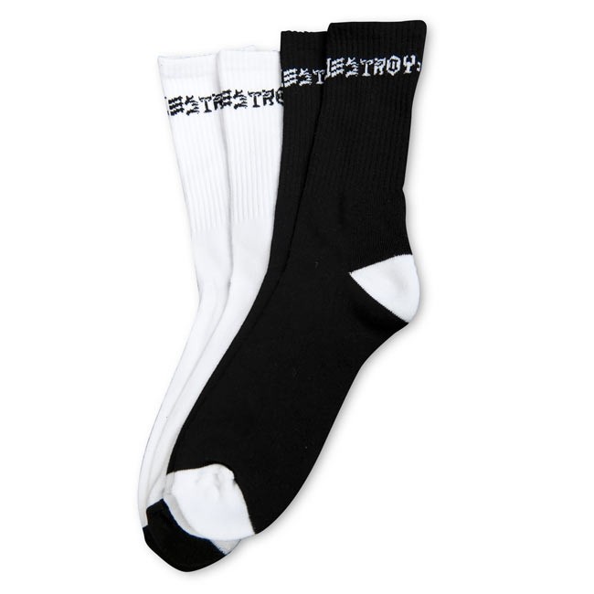 SKATE AND DESTROY (2-PACK) BLACK/WHITE