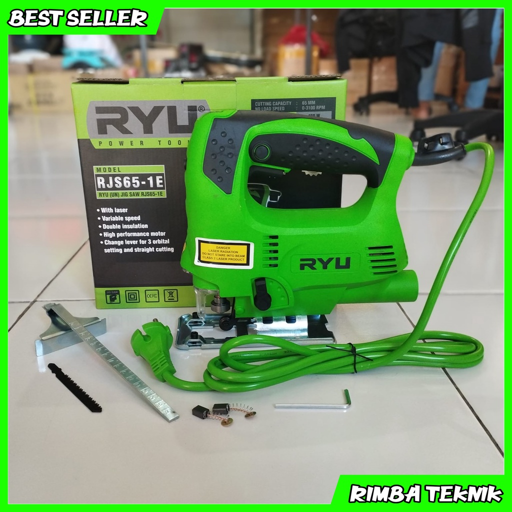 RYU Jig saw RJS65-1E / mesin jigsaw with laser/ gergaji kayu triplek