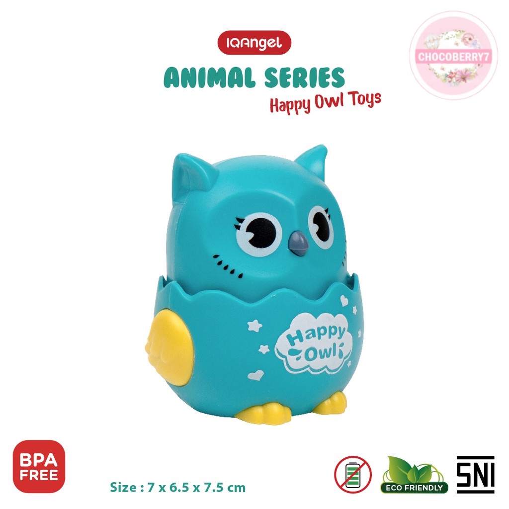 Dipencet Bergerak! IQAngel Happy Owl Toys IQA666/ Mainan Edukasi / Mainan Edukasi Anak Bayi Burung Hantu Bergerak