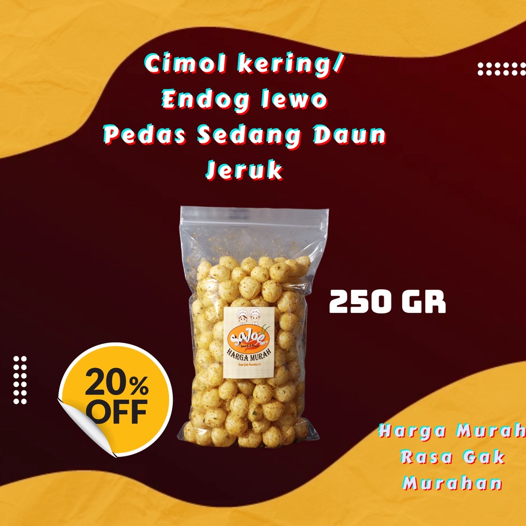 

Cimol Kering Pedas Sedang 250g