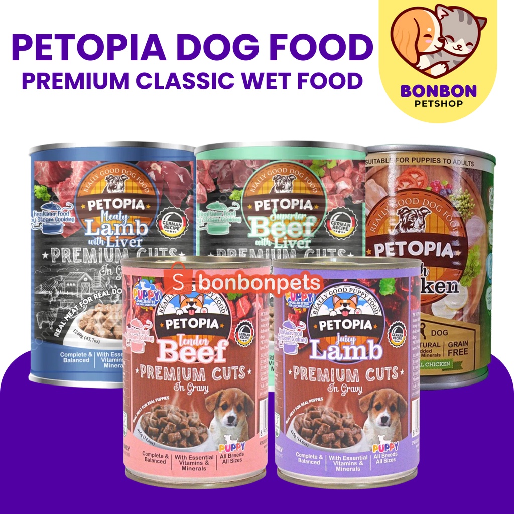 Petopia Kaleng Wet Dog Food Can Makanan Basah Anjing Petopia Puppy Premium Cuts 415 gr Petopia Lamb