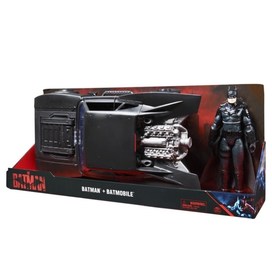 Mainan Diecast The Batman Batmobile With Batman 12 Inchi Figure