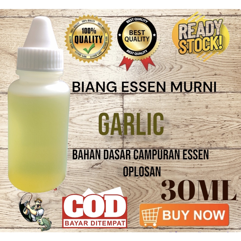 BIANG ESSEN GARLIC / BAWANG PUTIH 30ML// PENAMBAH AROMA UMPAN MANCING // BAHAN DASAR CAMPURAN ESSEN OPLOSAN