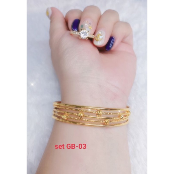 BARU, SET GELANG BANGLE DAN CINCIN/SET PERHIASAN FASHION/PERHIASAN DEWASA