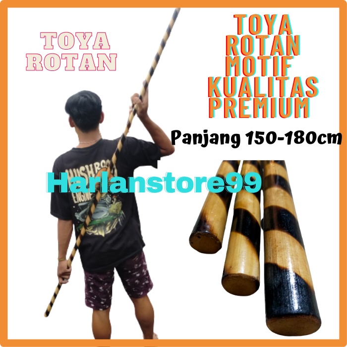 TOYA ROTAN MOTIF - STIK ROTAN MOTIF - TOYA PENCAK SILAT - TONGKAT ROTAN MOTIF - TOYA ROTAN (ROTAN AS