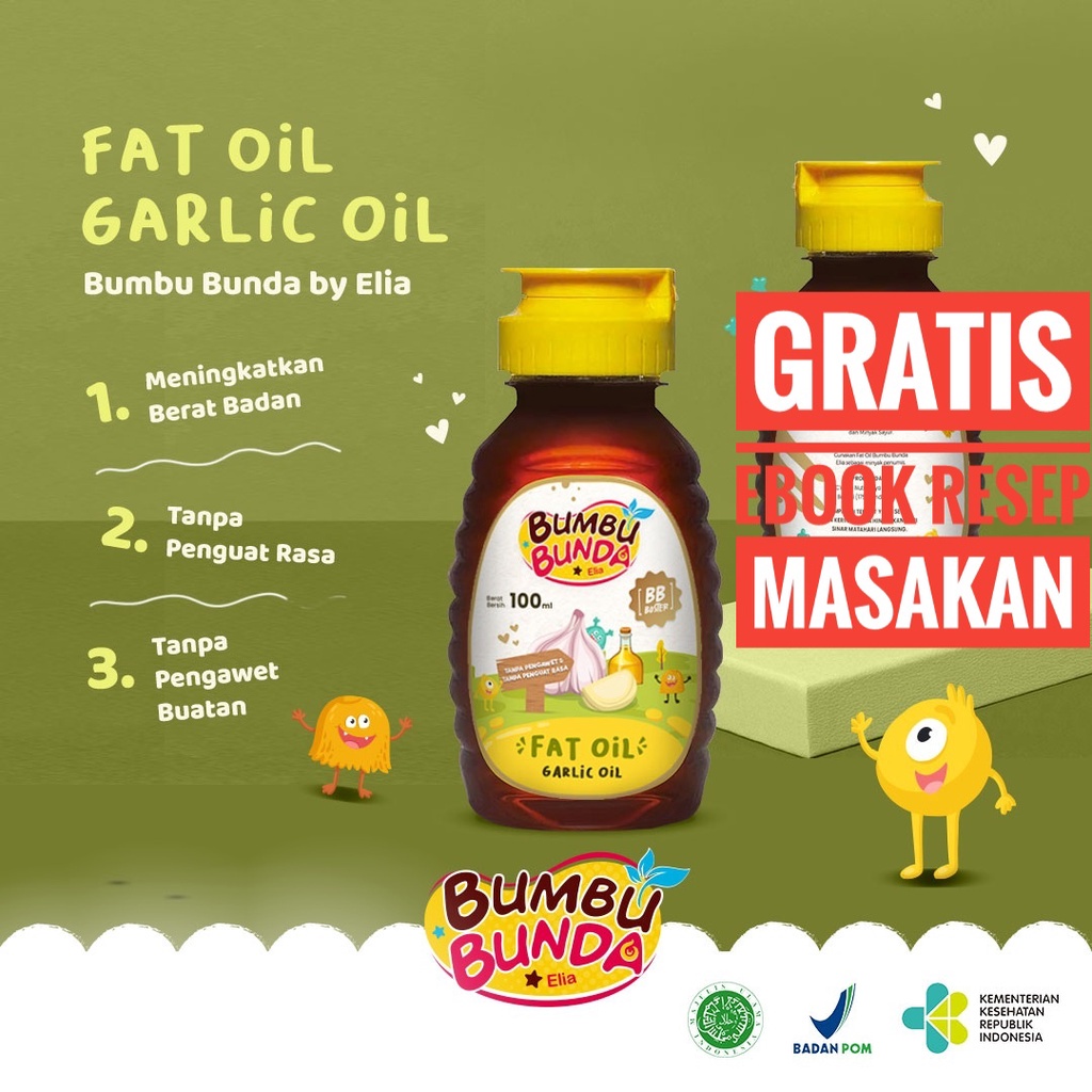 Bumbu Bunda Elia Chicken Fat Oil / Beef Fat Oil / Minyak MPASI / BB Booster MPASI / Lemak MPASI / Lemak Bayi / Penambah Berat Badan