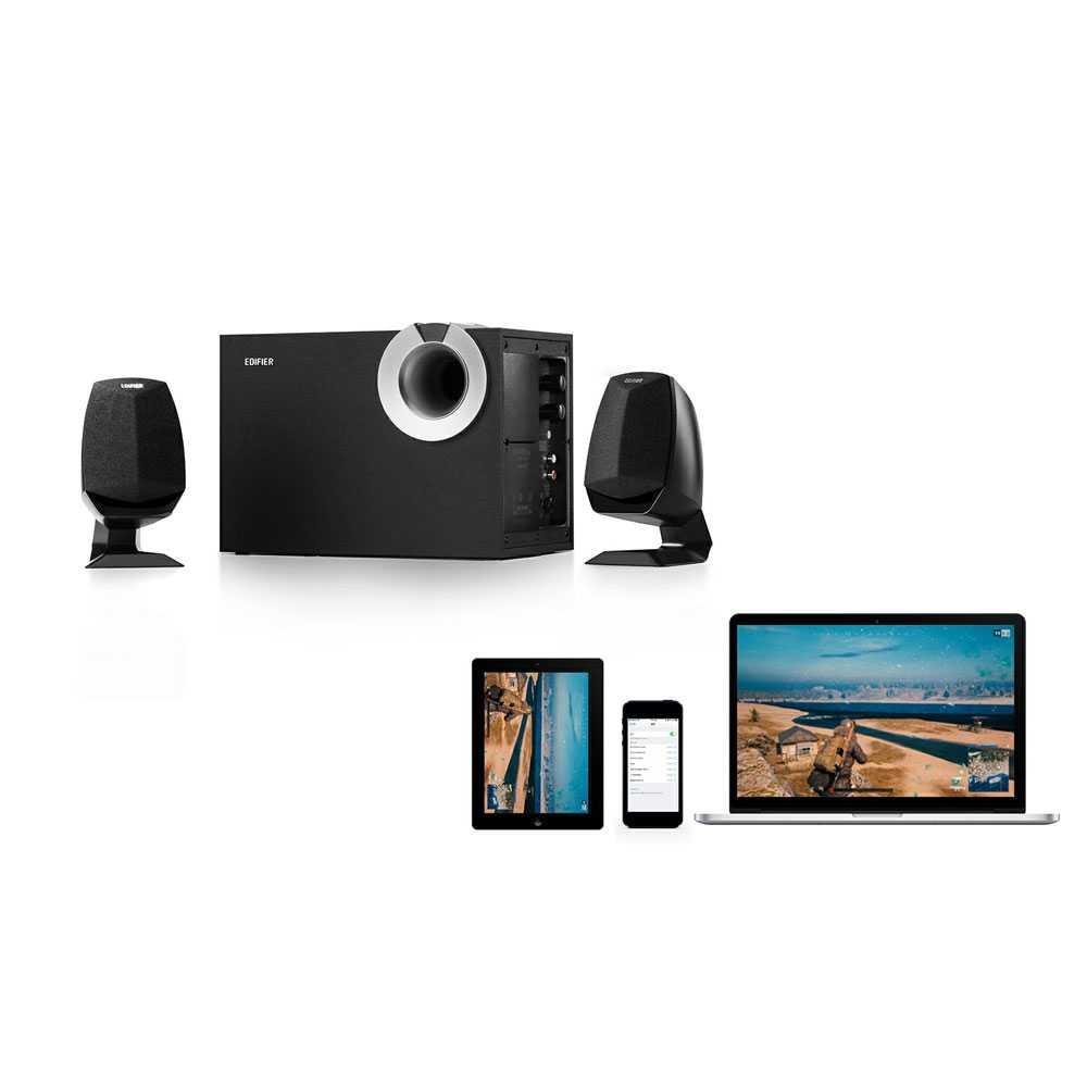 Edifier 2.1 Speaker Bluetooth Multimedia System Bluetooth 5.0 - M201BT - Black