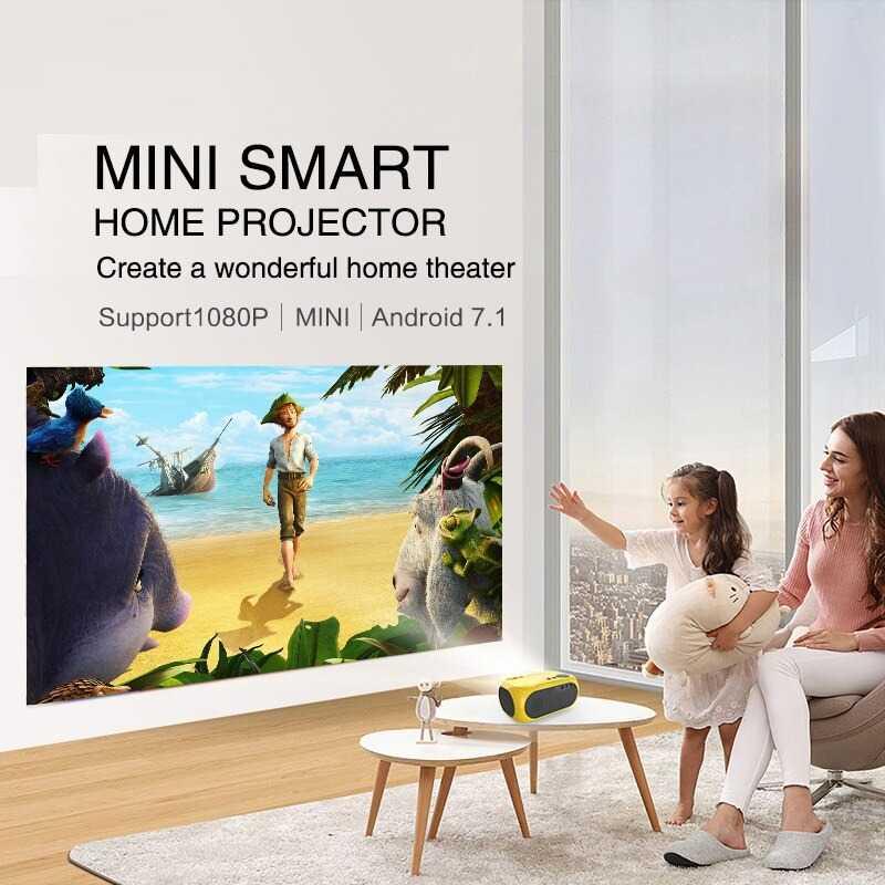 Proyektor Mini LCD Full HD 1080P 1200 Lumens Home Theater - M24 - White