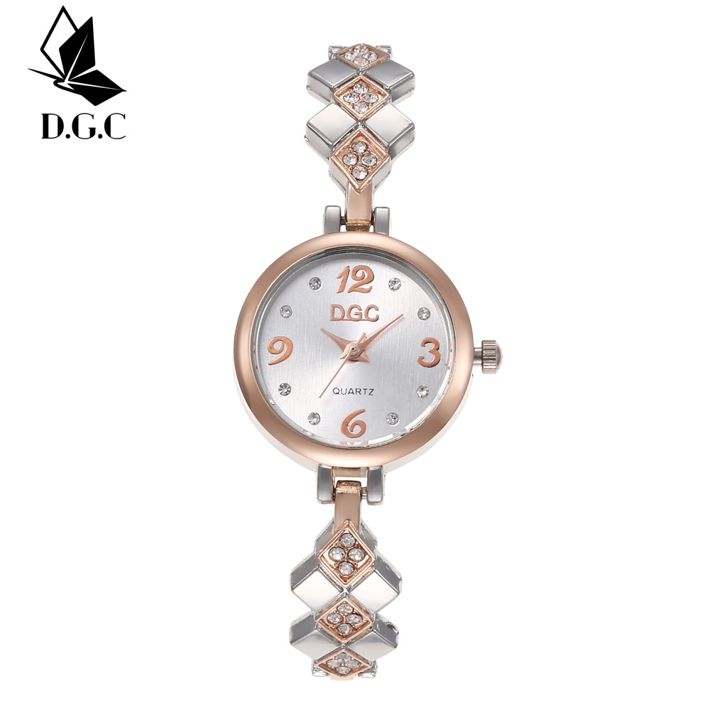 ✨COD D.G.C Jam Tangan Wanita Analog Quartz Import Murah Rantai Stainless Steel Grosir W256