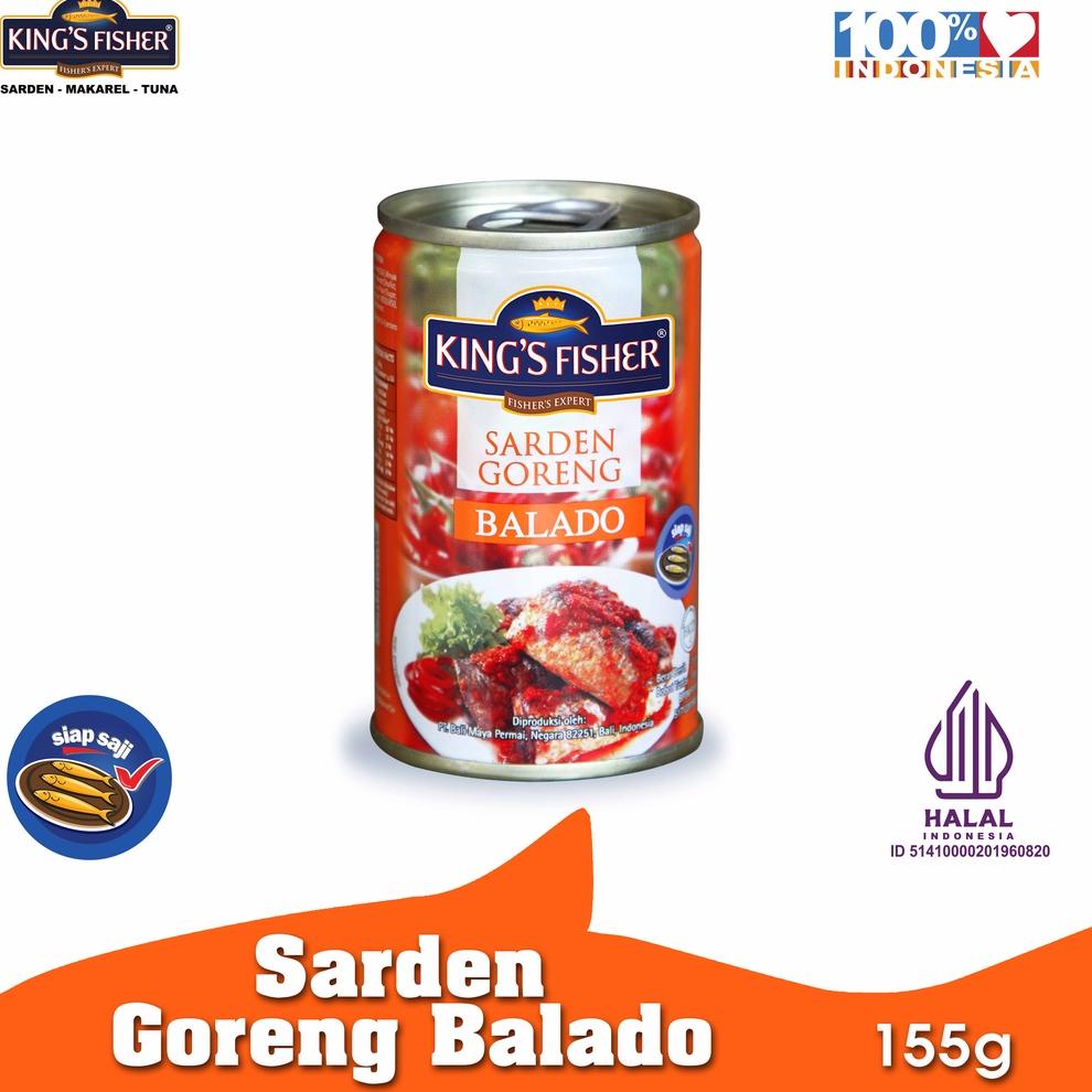 

4.4 Brand King's Fisher Sarden goreng mini rasa saus balado Makanan Kaleng 155 gr