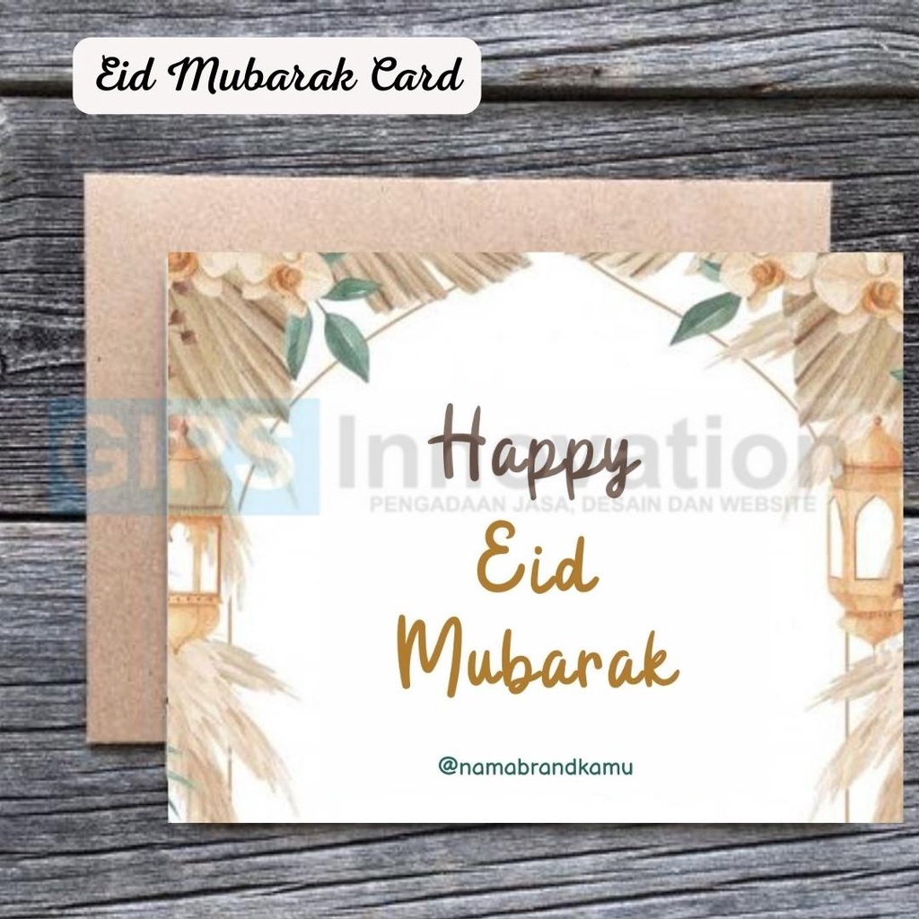 

Kartu Ucapan Lebaran | Blank Card | Eid Mubarak Card Custom Ukuran 10 x 7 cm