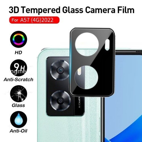 OPPO A57 4G OPPO A77S TEMPERED FRAME BLACK KAMERA KACA FULL TEMPRED LENS GUARD CAMERA