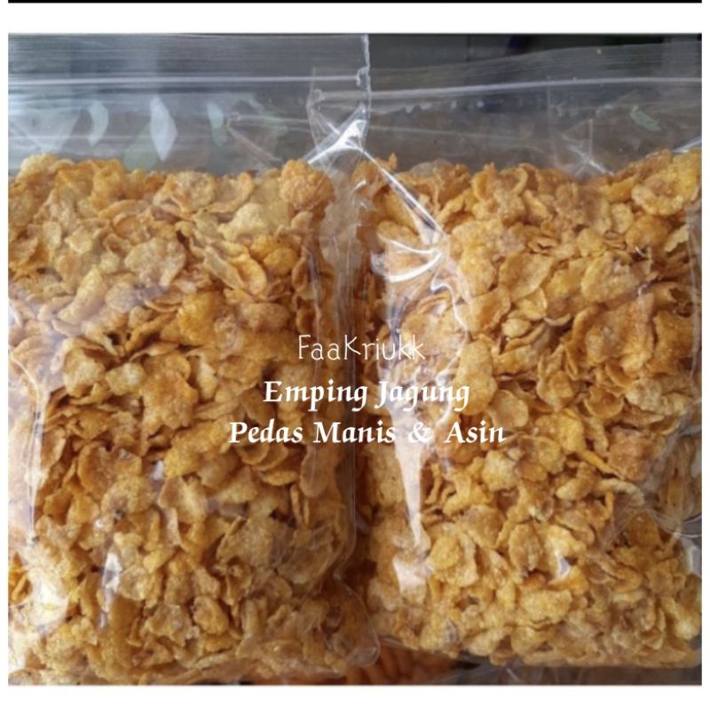 

Emping Jagung Pedas Manis dan Asin Kemasan 250gram