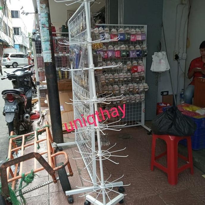 BIG SALE RAK MATAHARI GANTUNGAN KALUNG, GELANG, MACAM2 AKSESORIS 7 SUSUN STOK TERBATAS