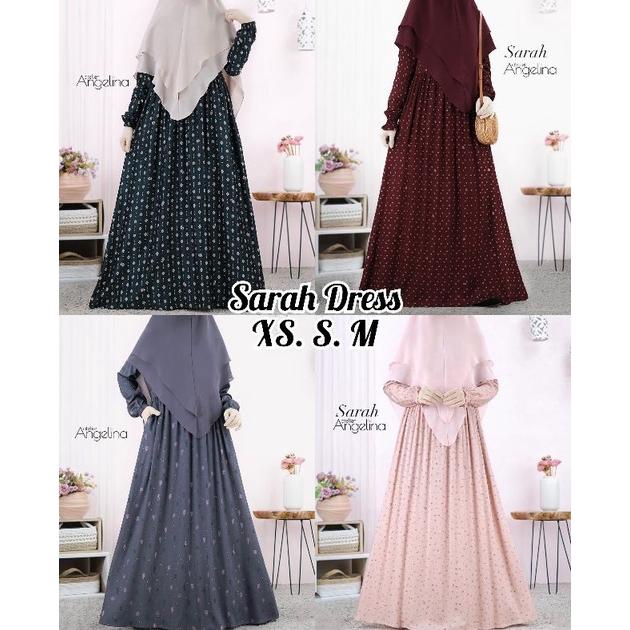 PROMO MURAH Sarah Dress Maret Atelier Angelina Angel XS S M Line Tree Mud. Tiny Peonies Peach. Arche