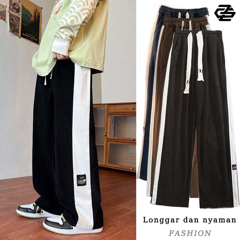 celana corduroy pria celana panjang pria celana korean style celana longgar pria celana korduroy pri