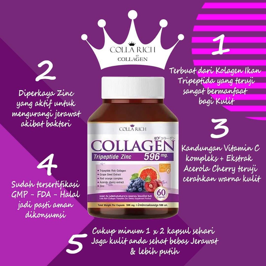 Colla rich Collagen Original Thailand 60 tabs / Collarich Collagen Thailand