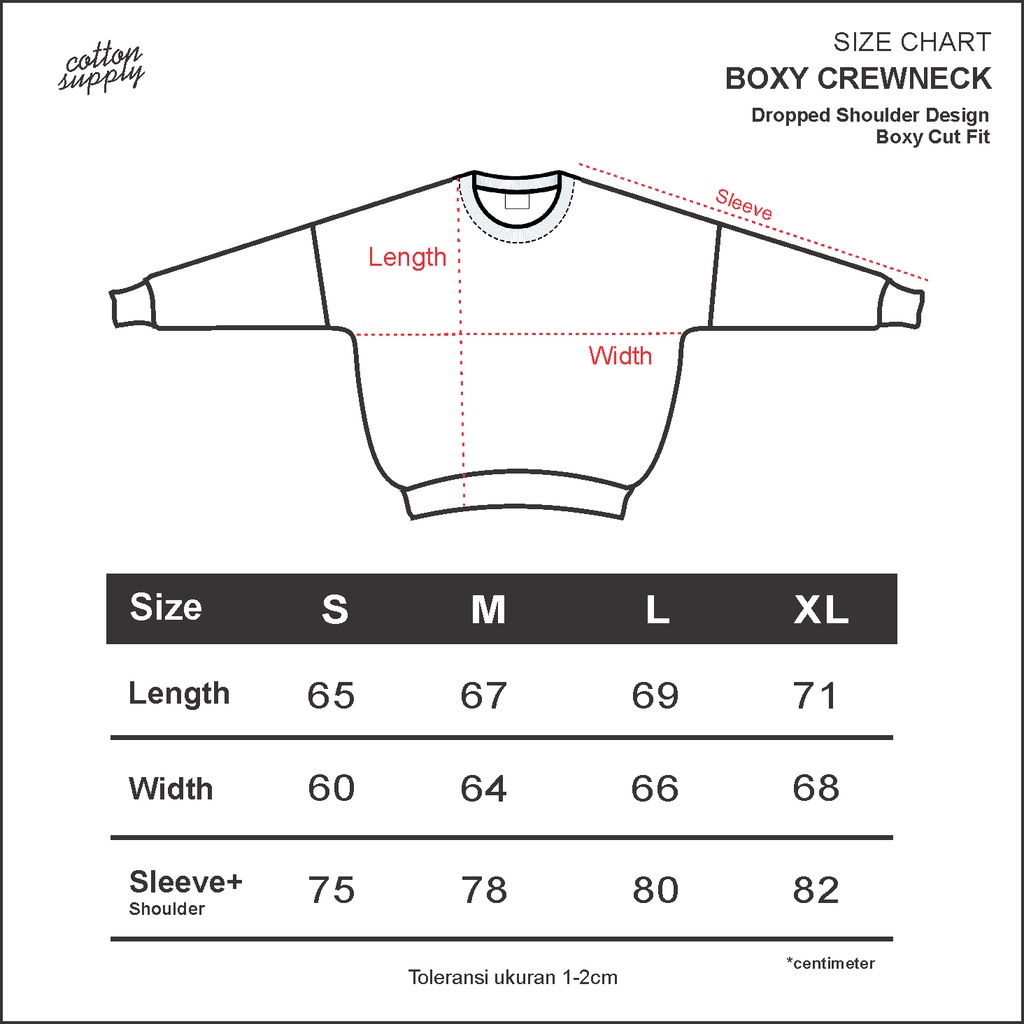 Crewneck Boxy Oversized Red Heart