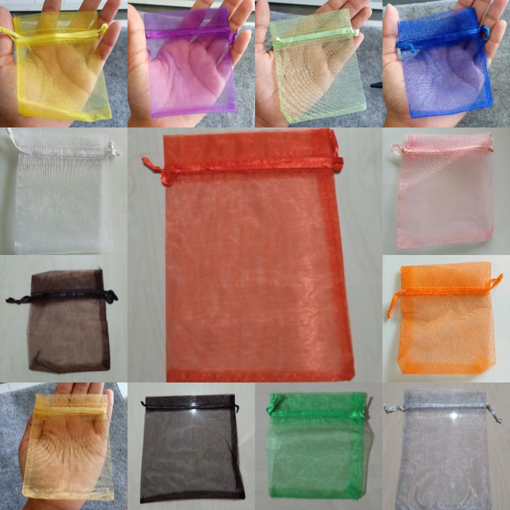 

Tas Kantong Serut Organza 8x10cm Pouch Kain Gift Wrap Cute Packaging Souvenir
