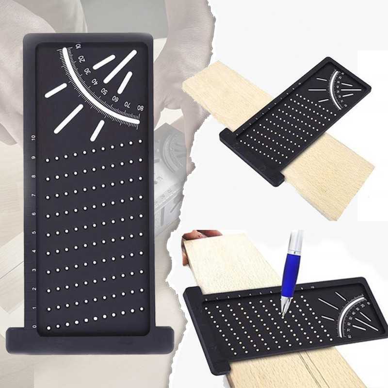 

Oauee Penggaris Mark Line Measuring Ruler Woodworking with Pencil - M142