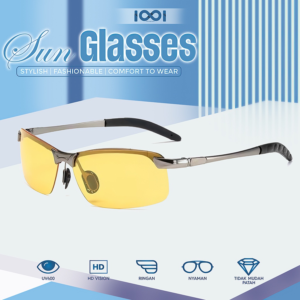 IOOI Eyewear -  Kacamata Sunglasses  Anti Silau Polarized Premium Outdoor Indoor Fashion Pria 3043