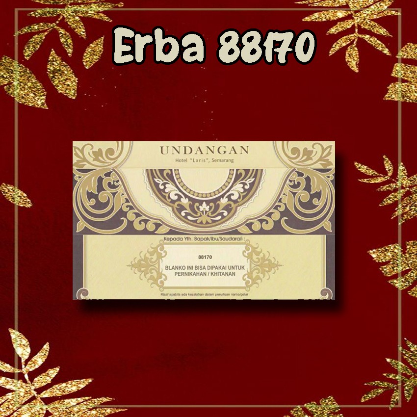 

ERBA 88170 / UNDANGAN KOSONGAN / UNDANGAN + CETAK / HARGA MURAH BERKUALITAS