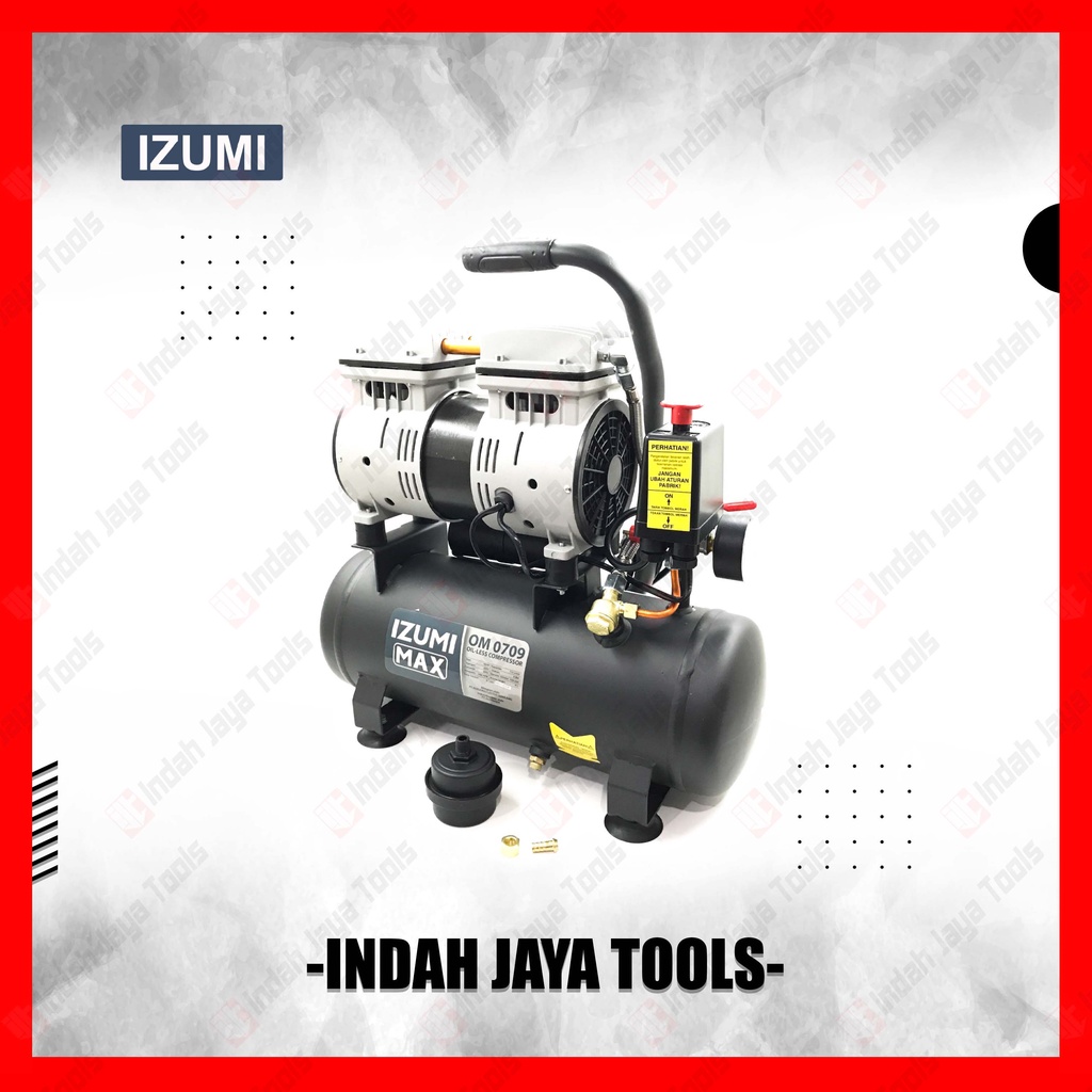 IZUMI 9 L Kompresor Angin SILENT 0.75 HP 9 Liter Oilless Oiles Oiless Air Compressor