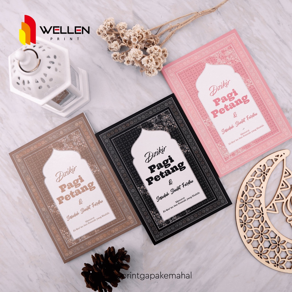 WELLEN PRINT - Buku Dzikir Pagi Petang Custom / Cetak Buku Saku Bacaan Do'a Setelah Shalat Fardhu