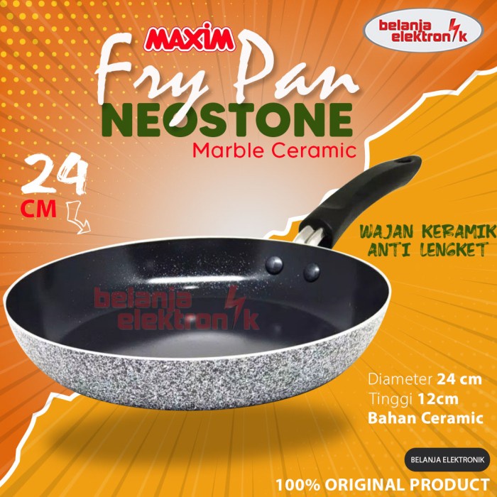 Teflon FRYPAN TEFLON WAJAN PENGGORENGAN MAXIM NEOSTONE 24 CM wajan termurah anti lengket original se