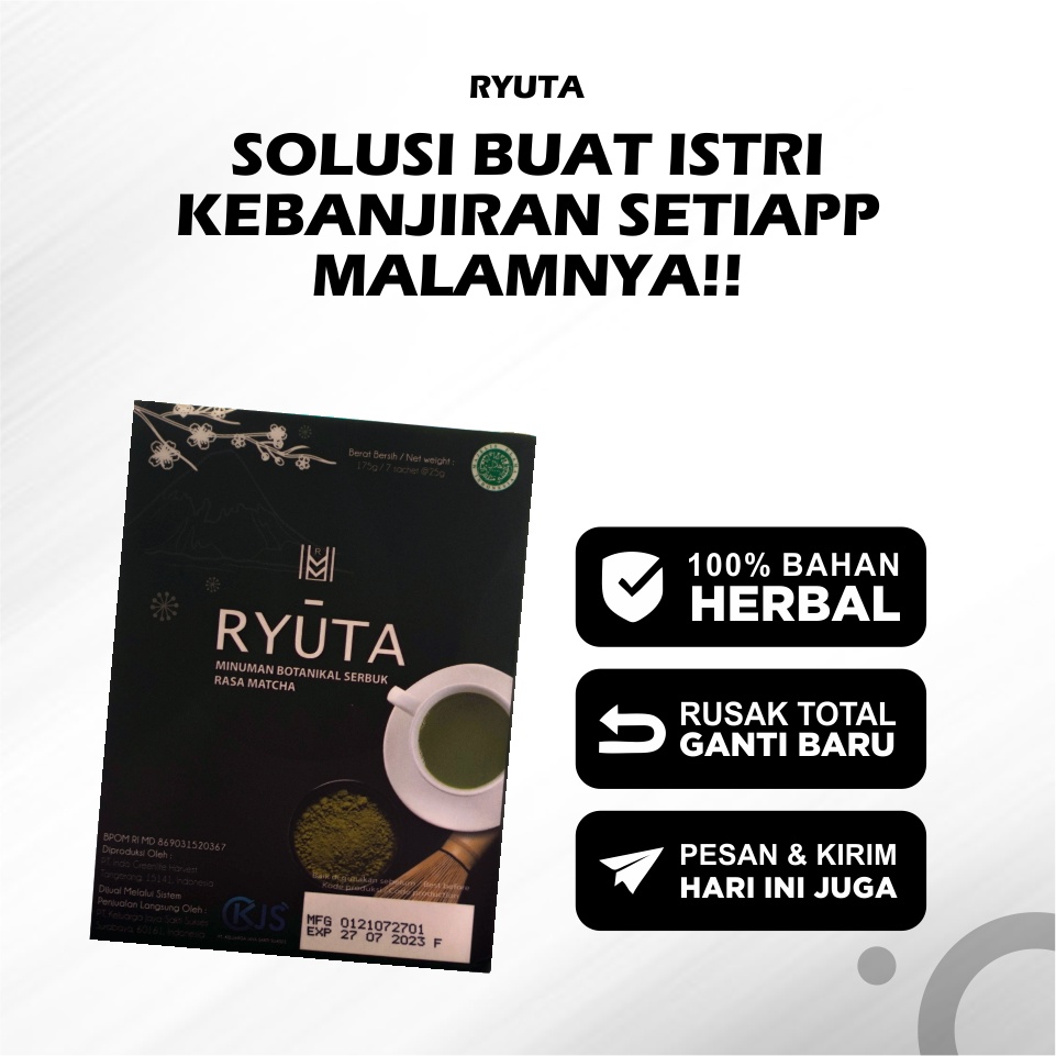 Obat Kuat Tahan Lama Pria RYUTA - Minuman Teh Alami Penambah Stamina Pria Dewasa Tanpa Efek Samping 