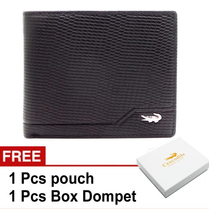 Crocodile C1608-12 Black - Dompet Pria Kulit Asli - Dompet Kulit
