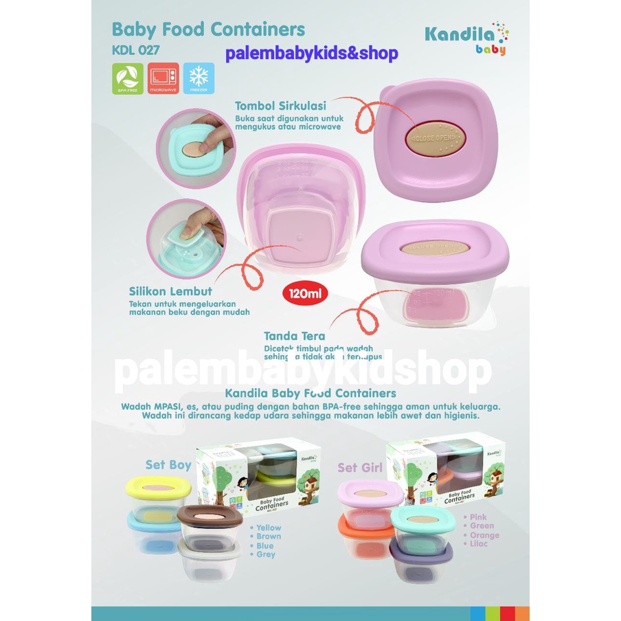 Baby food countainer 120ml /wadah makanan kandila kdl-027