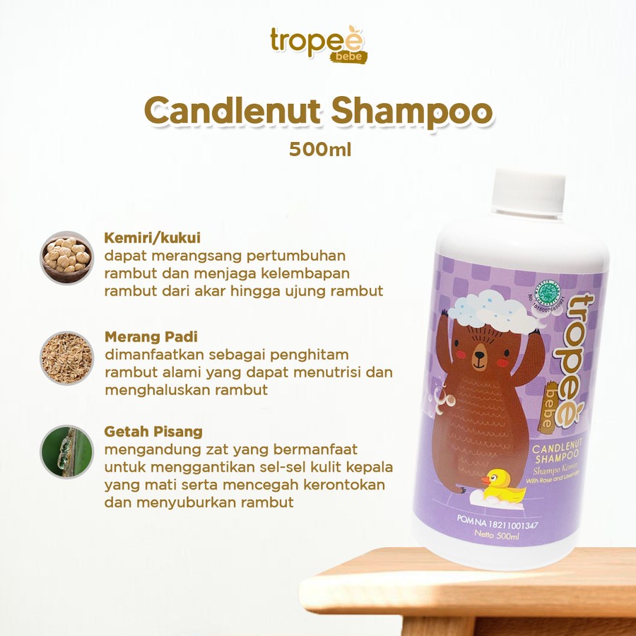 Tropee Bebe Shampo Kemiri (Candlenut Shampoo) Refill 500ml