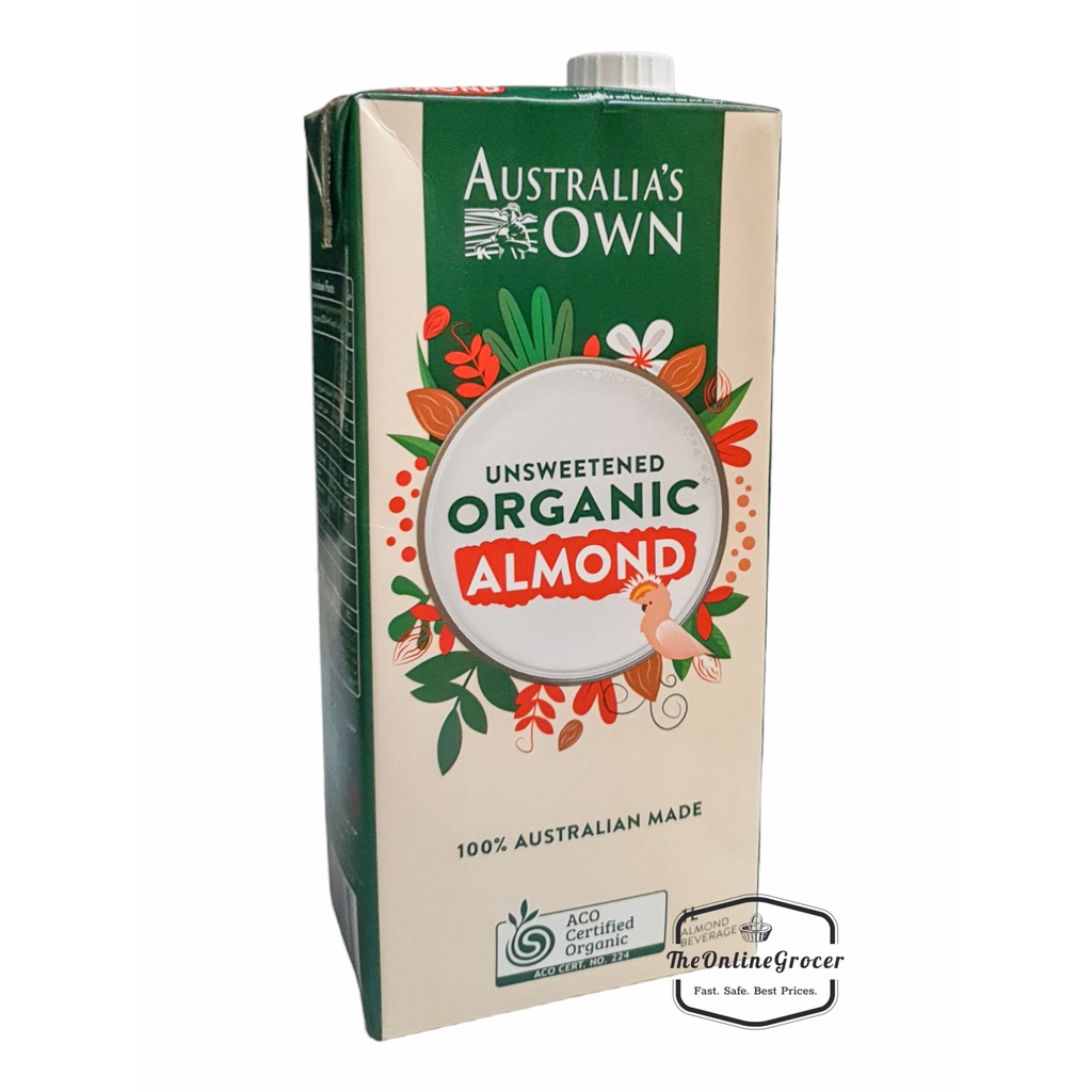 Australia's Own Organic Almond Milk Unsweetened - Susu Kacang Almond 1L
