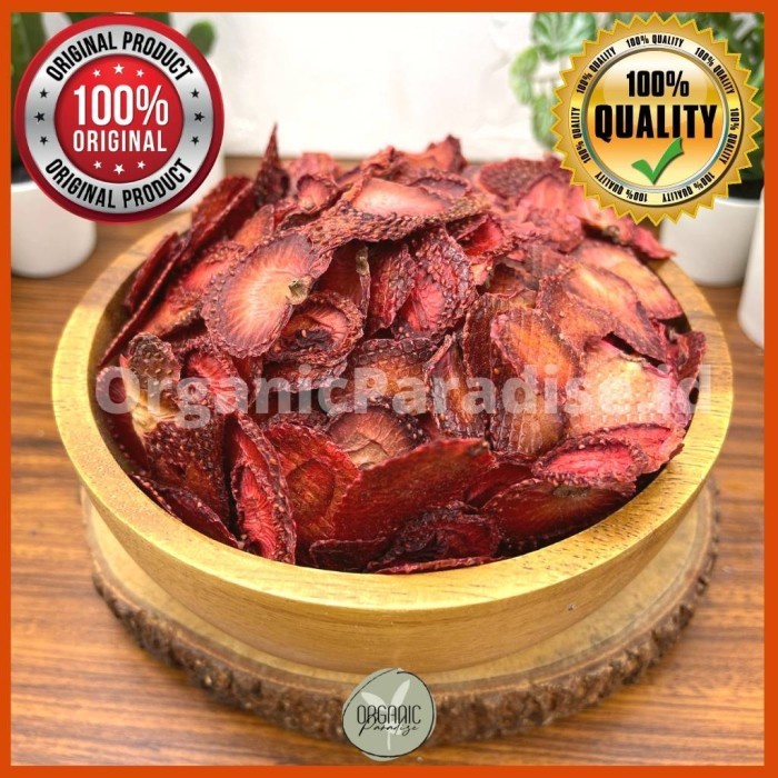 

Dried Fruit Strawberry Slice 100 Gram / Strawberry Iris Kering Premium