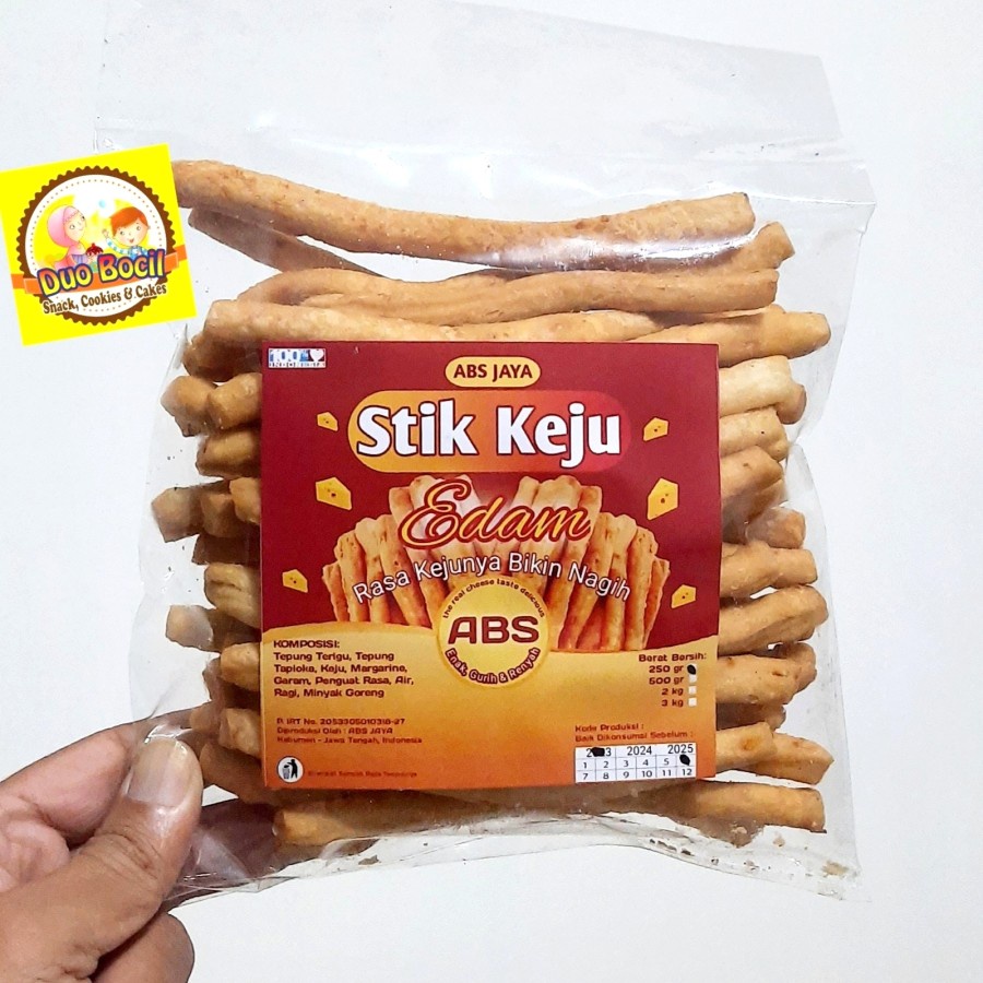 

Cheese Stik Keju EDAM Gurih 250 Gram - Duo Bocil Snack