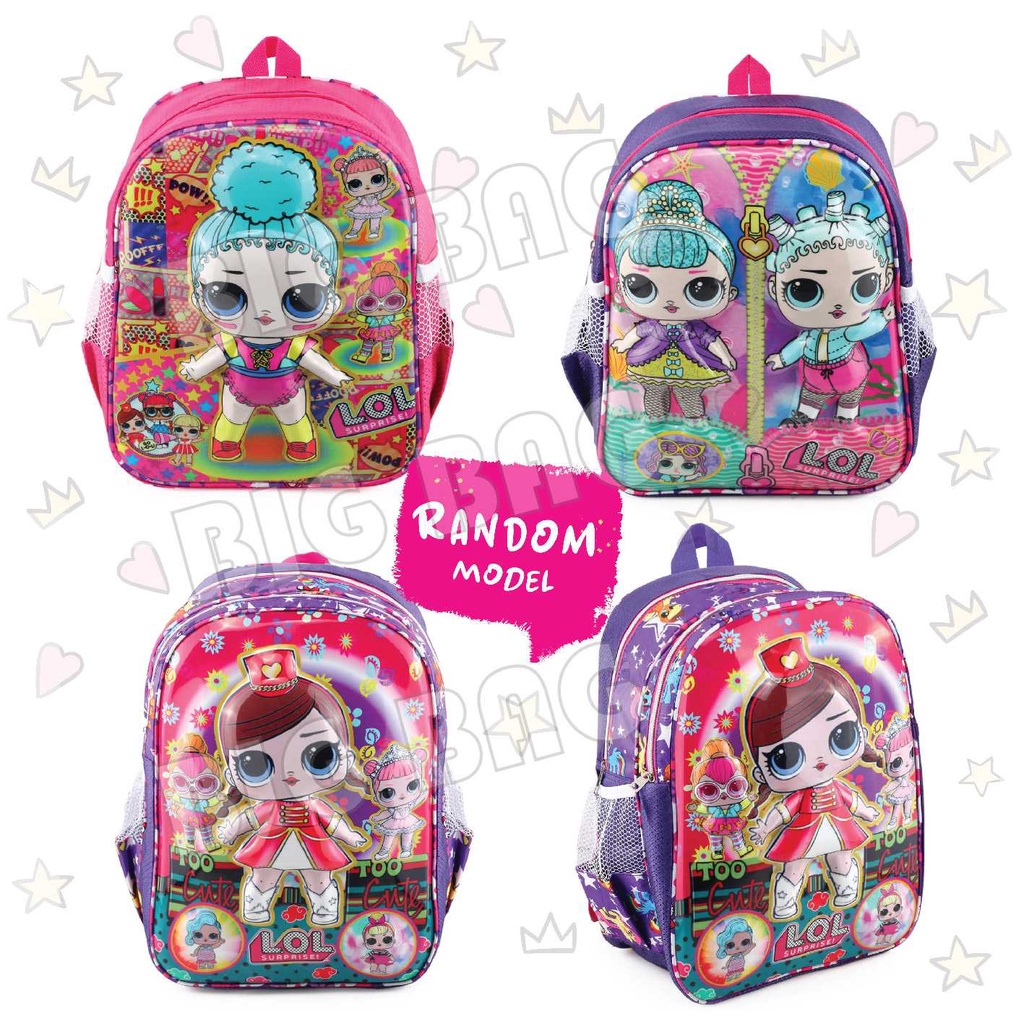 RTM - Tas Ransel Anak Motif Timbul - EMBOSS LOL - ransel Sekolah Anak - School Bag Tas Sekolah Anak - Tas Anak Sekolah Tas Anak Kecil Tas Anak SD Tas Anak TK Promo Diskon Termurah Terlaris Terbaru Best Seller